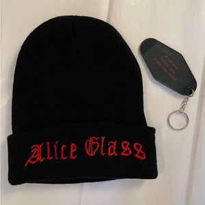 Alice Glass Official Trauma Bond Tour VIP Merch Beanie Hat + Keychain